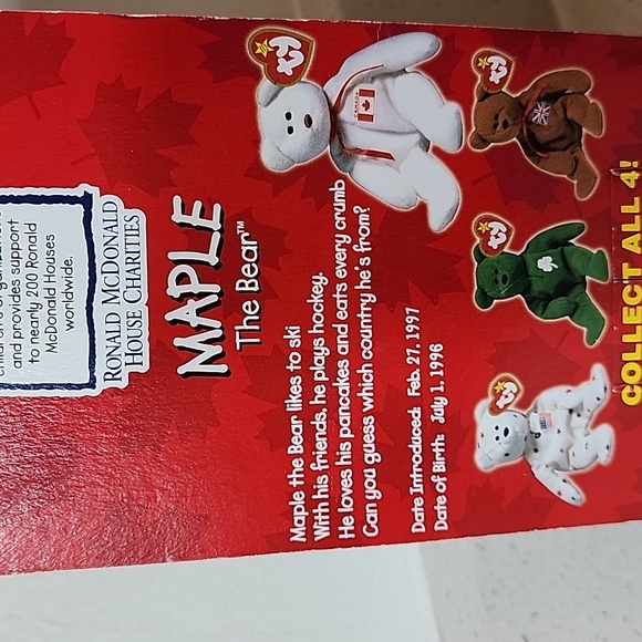 Vintage Maple The Bear Ty Beanie In the original packaging. - Picture 11 of 11